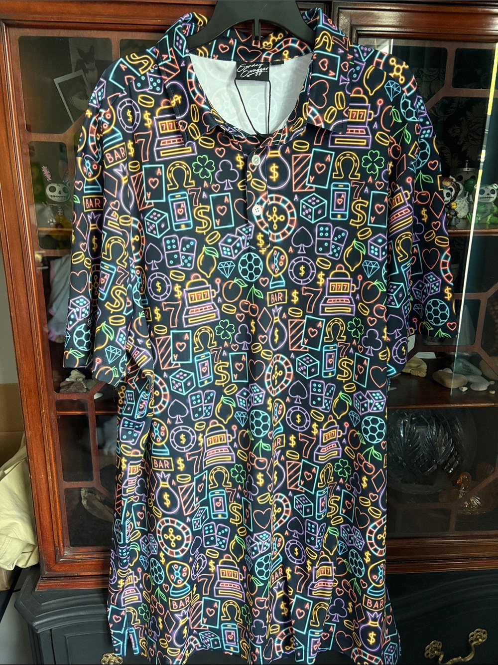 Men’s Sunday Swagger Neon Casino short sleeve shirt
